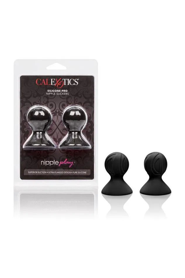 Cal Exotics Anal Cal Exotics Nipple Play Silicone Pro Nipple Suckers Black