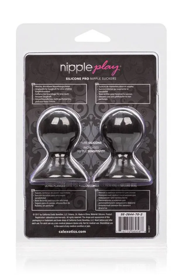 Cal Exotics Anal Cal Exotics Nipple Play Silicone Pro Nipple Suckers Black