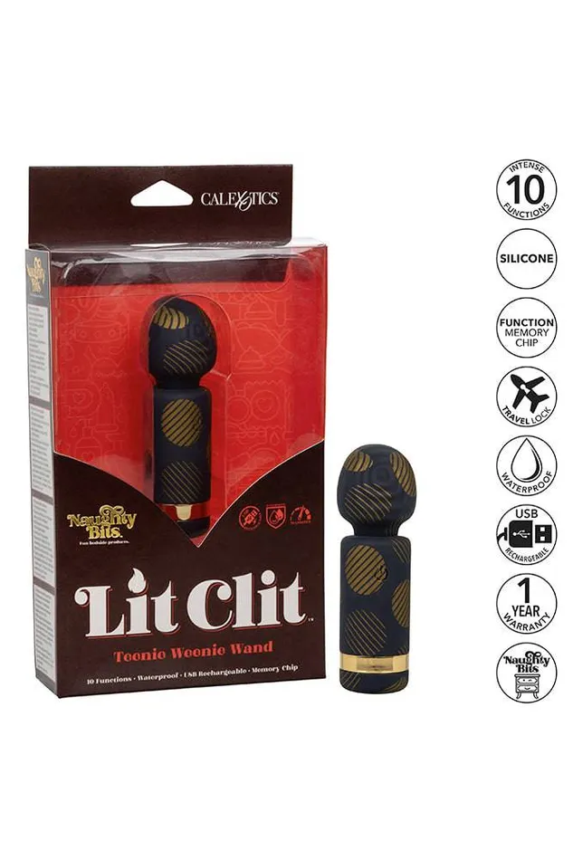Cal Exotics Vibrators Cal Exotics Naughty Bits Lit Clit Teenie Weenie Wand