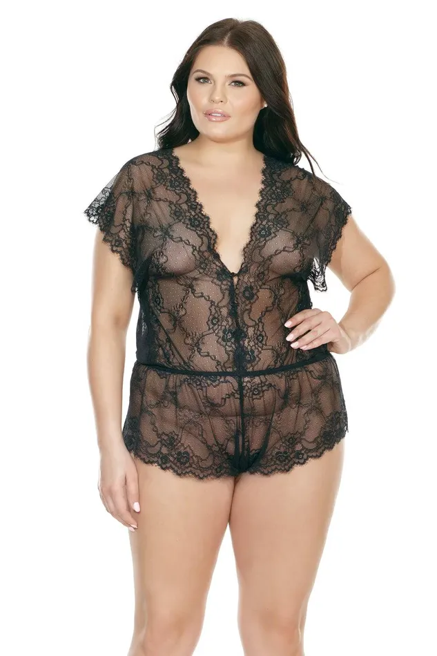 Coquette 7219X Lace Romper OSXL Coquette Couples