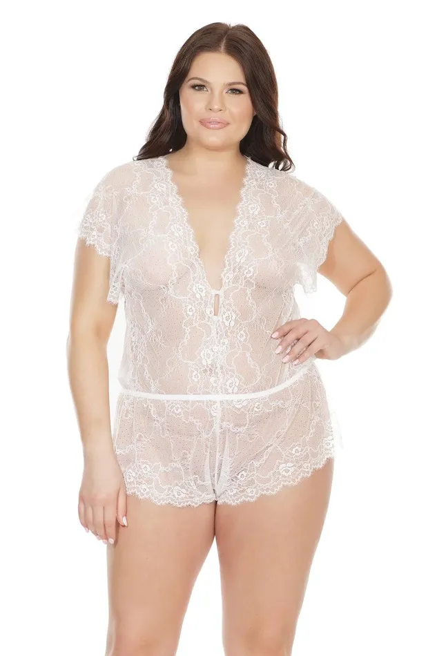 Coquette 7219X Lace Romper OSXL Coquette Couples