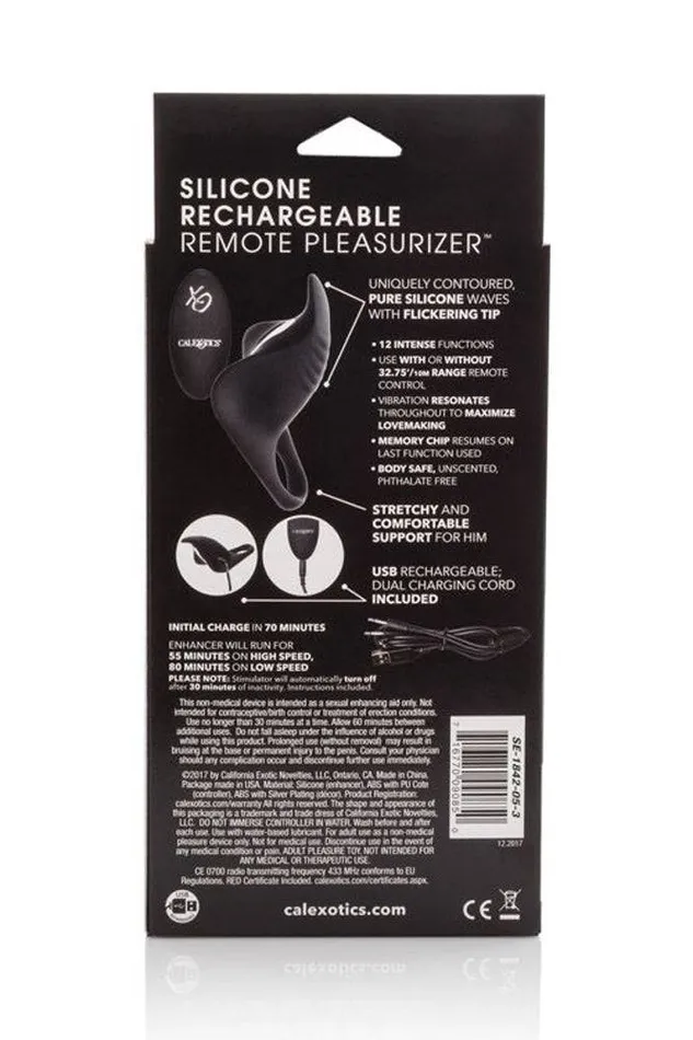 Couples Cal Exotics Cal Exotics Couples Enhancer Silicone Remote Pleasurizer Cock Ring Black