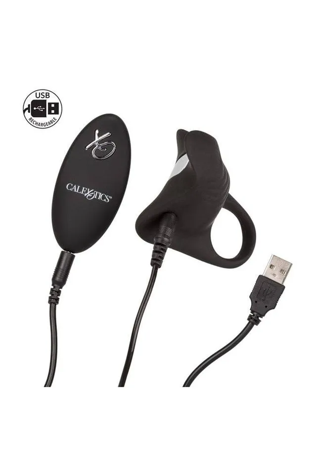 Couples Cal Exotics Cal Exotics Couples Enhancer Silicone Remote Pleasurizer Cock Ring Black