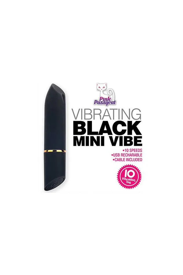 Cousins Group Pink Pussycat Mini Vibe Black Cousins Group Vibrators