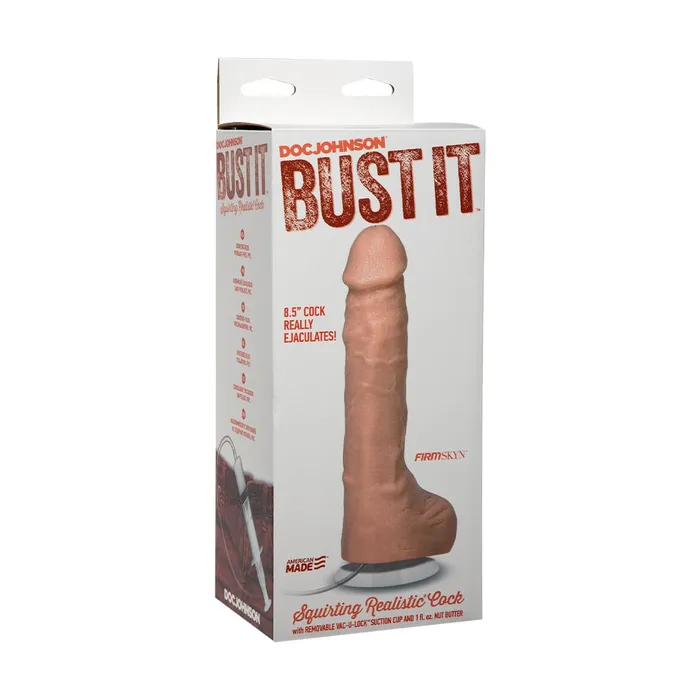 Dildos Doc Johnson Doc Johnson Bust It Squirting Realistic Cock Beige