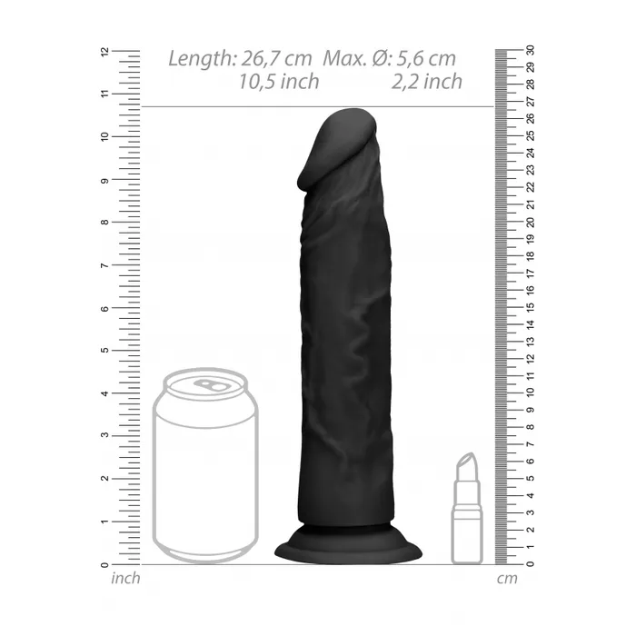 Dildos Shots Real Rock Skin Dong 10 Inch Black Shots Toys
