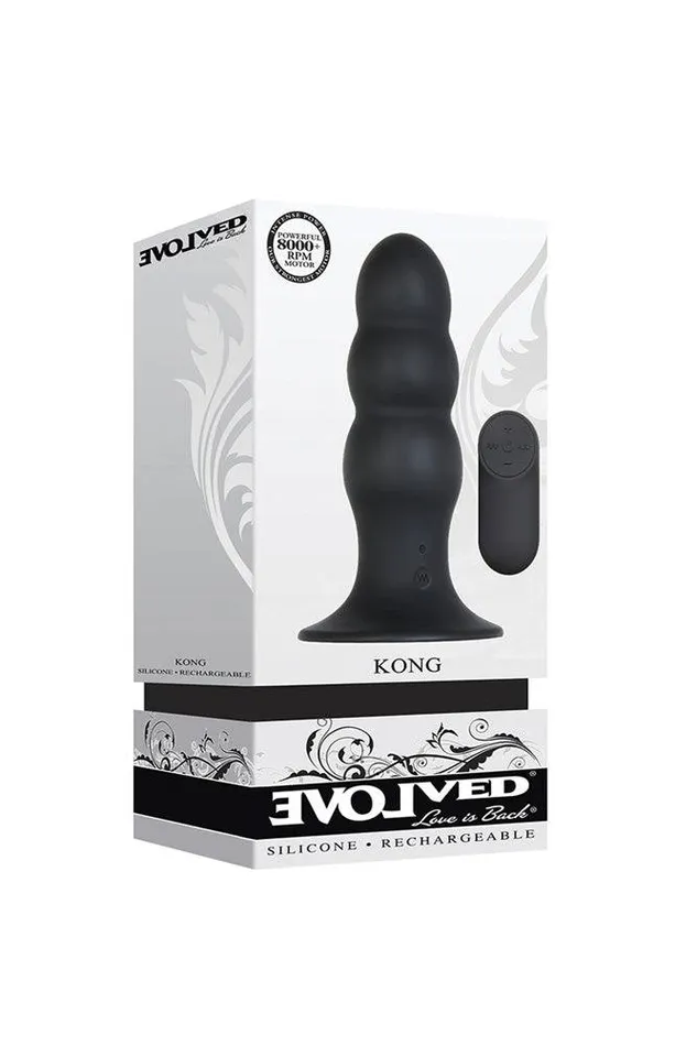 Evolved Anal Evolved Kong Butt Plug Black