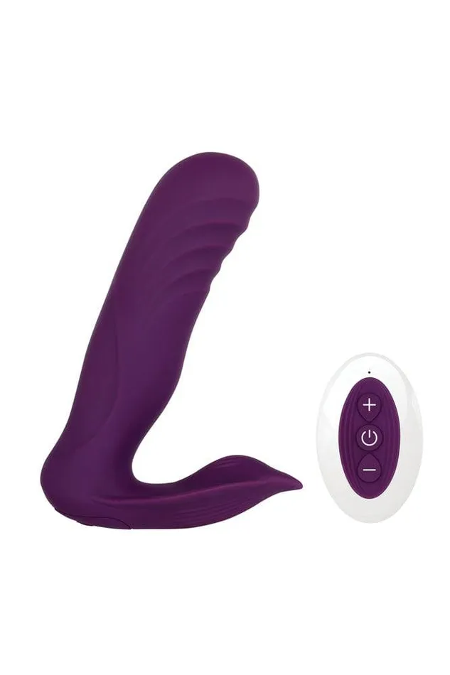 Evolved Vibrators Gender X Velvet Hammer Thrusting Dual Vibrator Purple
