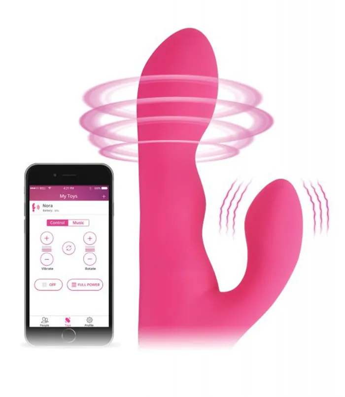 Female Sex Toys Lovense Lovense Nora Rotating Dual Vibrator