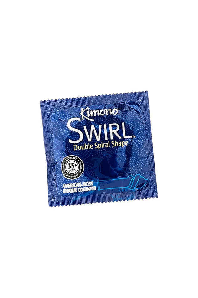 Kimono Swirl Swirl Premium Lubricated Condoms 12 Pack Kimono Female Sex Toys