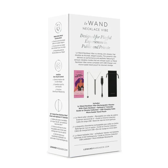 Le Wand Vibrators Le Wand Vibrating Necklace Silver