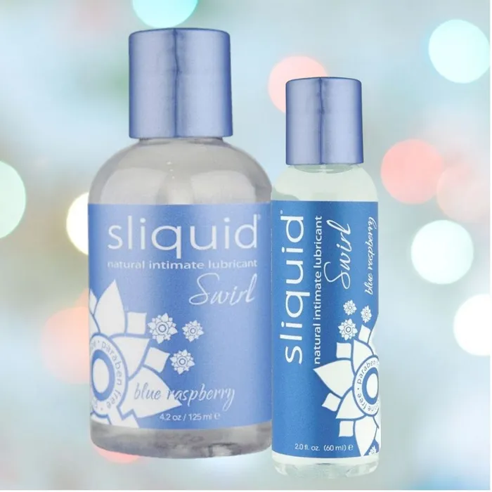 Lubricants Sliquid Sliquid Swirl Blue Raspberry Flavored Lubricant