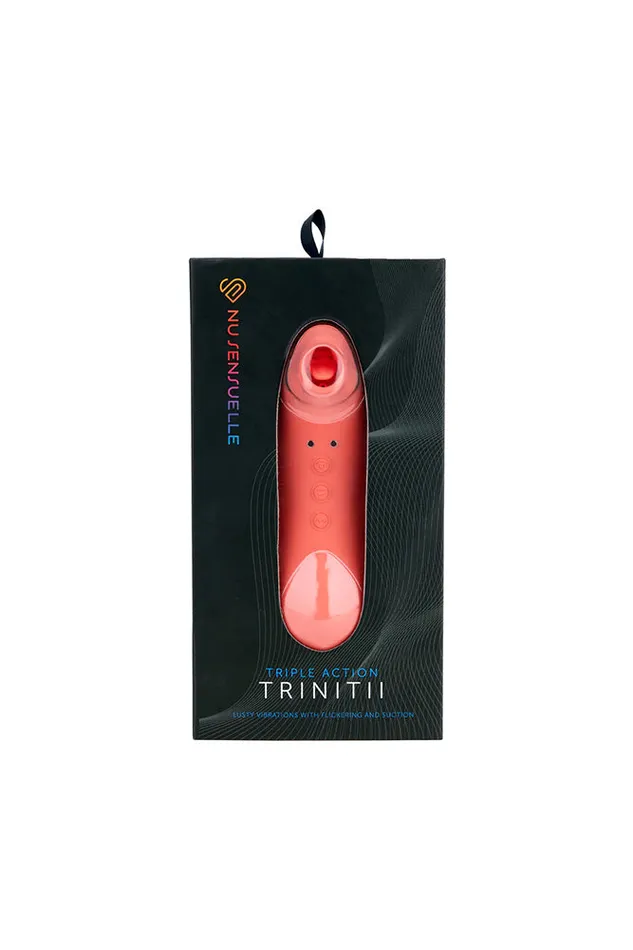 Nu Sensuelle Nu Sensuelle Trinitii Triple Action Multi Play Vibrator Orange Vibrators
