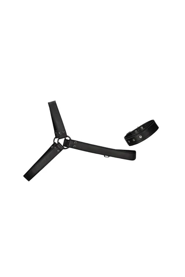 Ouch by Shots Toys Bonded Leather Gladiator Harness Black Shots Toys Vibrators
