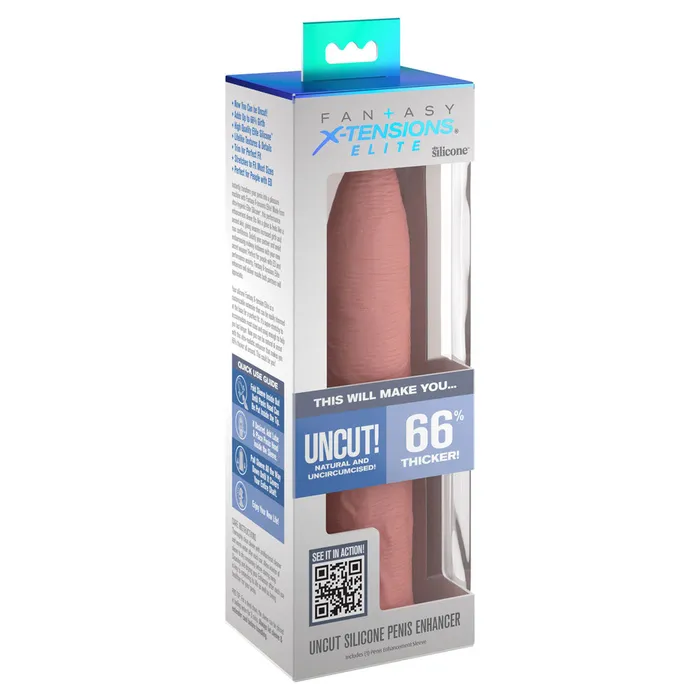 Pipedream Pipedream Fantasy XTensions Elite Uncut Silicone XTension Light Male Sex Toys