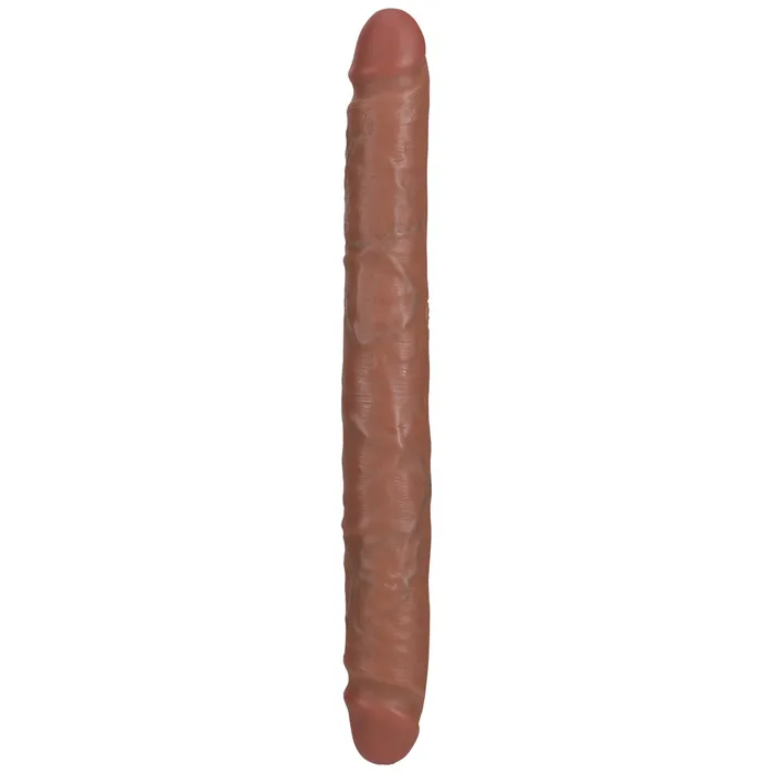 Shots Toys Dildos Shots Real Rock Straight Slim 12 Inch Double Dildo Tan