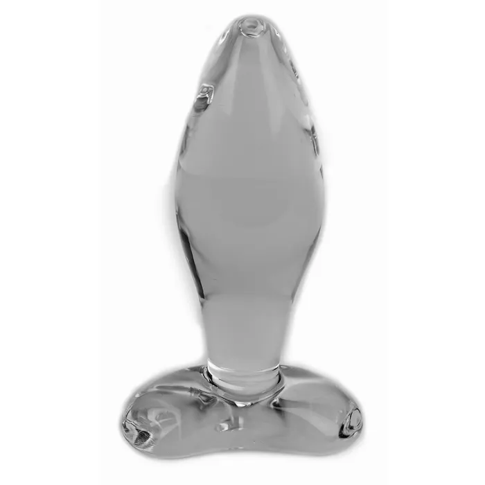 SPARTACUS Anal Spartacus Blown Glass Tapered Butt Plug Medium Clear