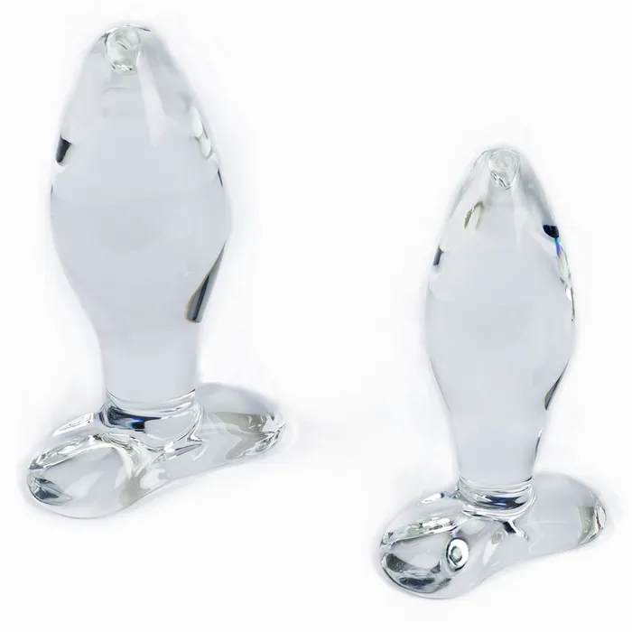 SPARTACUS Anal Spartacus Blown Glass Tapered Butt Plug Medium Clear