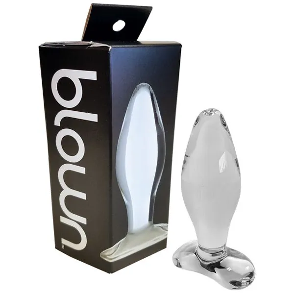 SPARTACUS Anal Spartacus Blown Glass Tapered Butt Plug Medium Clear