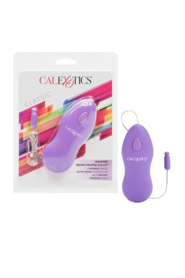 Vibrators Cal Exotics Cal Exotics Whisper MicroHeated Bullet Vibrator Purple