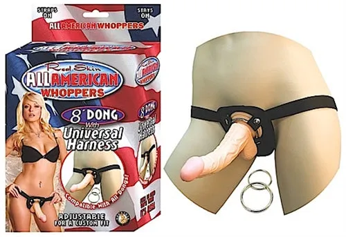 All American Whoppers 8Inch Dong With Universal Flesh Nasstoys Dildos