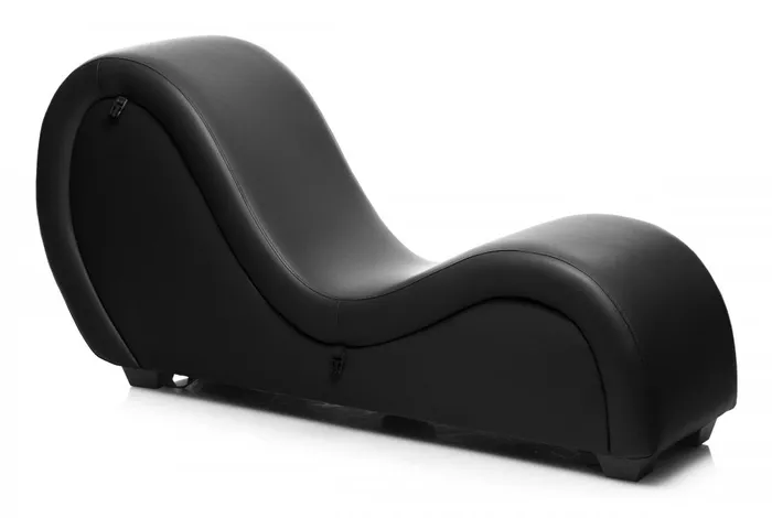 Anal Black Chaise Lounge with Pillows XR Brands Master Series