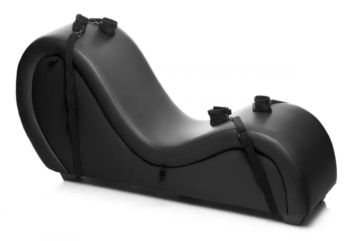 Anal Black Chaise Lounge with Pillows XR Brands Master Series