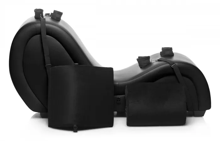 Anal Black Chaise Lounge with Pillows XR Brands Master Series