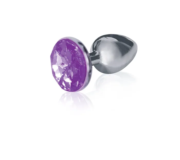 Anal Icon Brands The 9s the Silver Starter Bejeweled Stainless Steel Plug Violet
