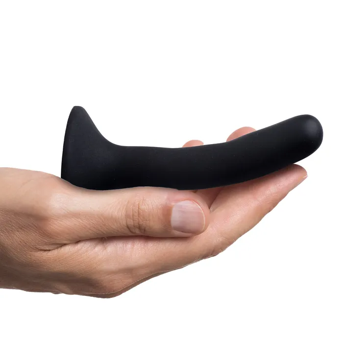 Anal Strap U Black Silicone Dildo Small