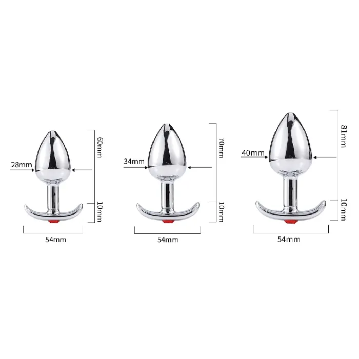AnchorInspired Princess Metal Jeweled Plug 276 to 358 Long Lovegasm Anal