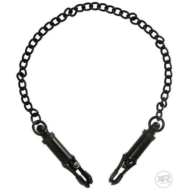 Black Deluxe Adjustable Nipple Clamps Master Series Anal