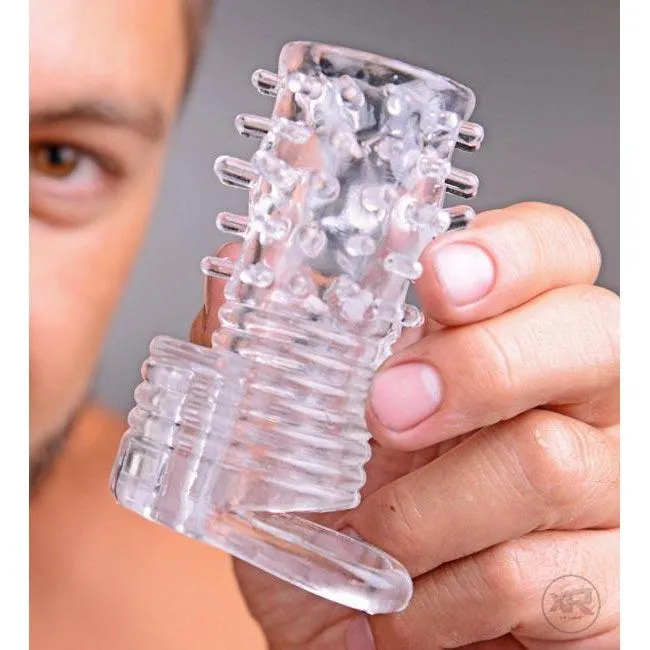 Clear Sensations Vibrating Textured Erection Sleeve Size Matters Male Sex Toys