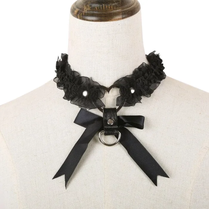 Couples Lovegasm Sexy Fantasy Lace Collar NonO Ring Choker