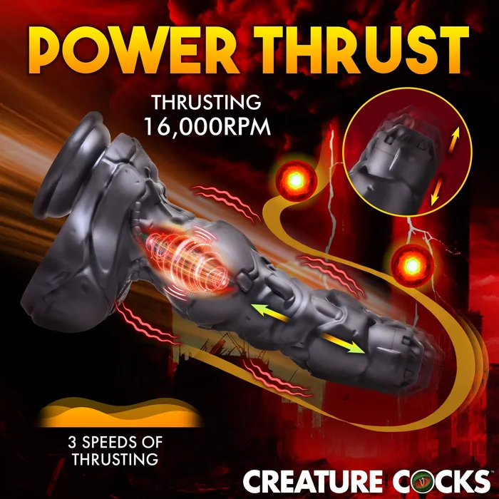 Cyborg Cock Thrusting Vibrating Silicone Dildo Creature Cocks Female Sex Toys