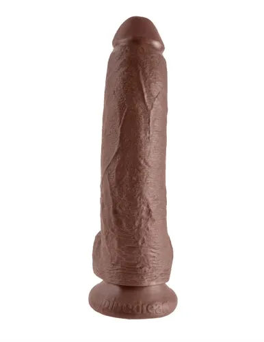 King Cock 9Inch Cock With Balls Brown Pipedream Dildos