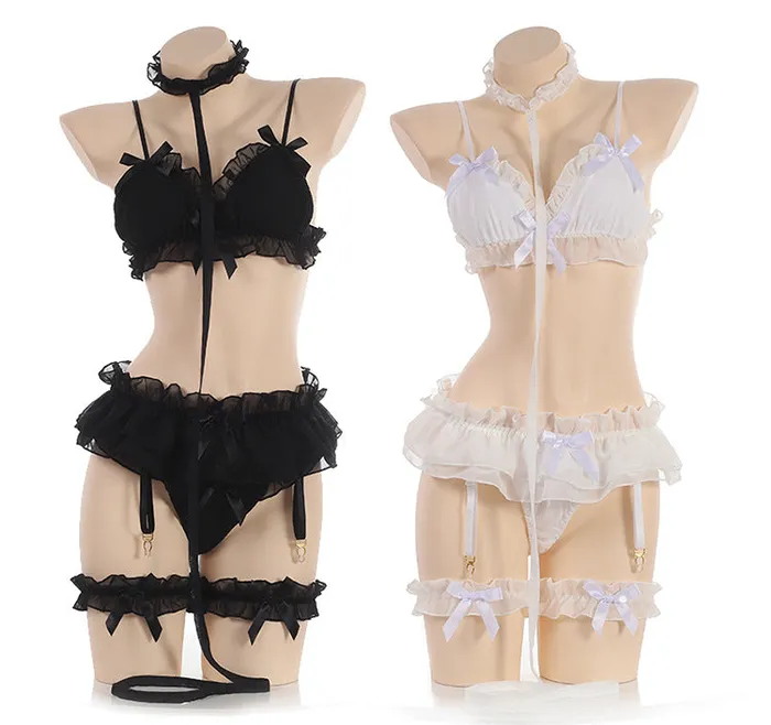 LAZADASEXTOYS Couples Sexy Lolita Girls Chiffon Lace Princess Lingerie Set Underwear Flirtatious Anime Cosplay Sleepwear Bra Adult Sex Games45