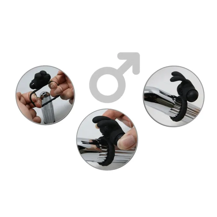 Lovegasm Female Sex Toys Erection Lock Black Cock Bunny Ring