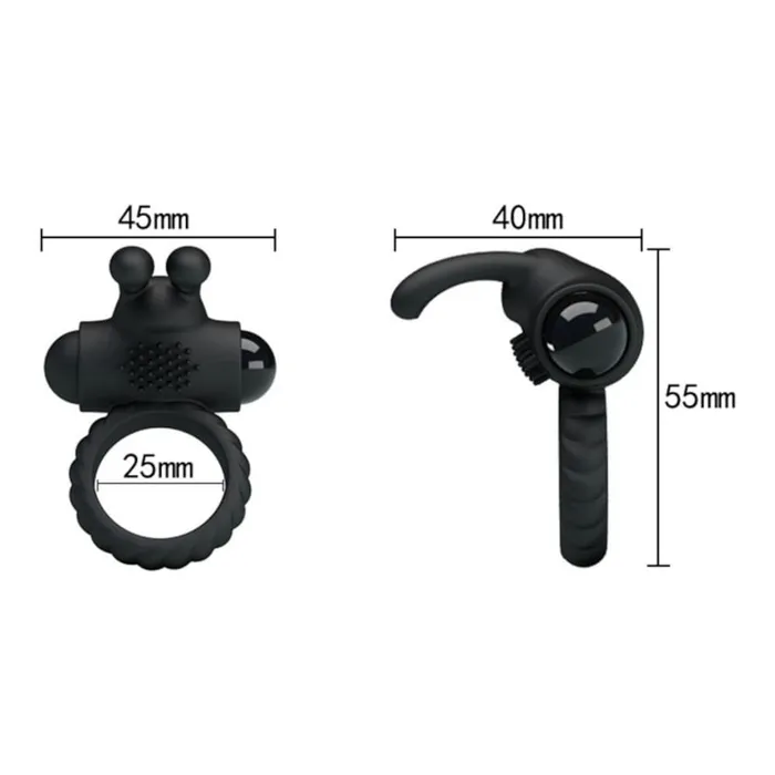 Lovegasm Female Sex Toys Erection Lock Black Cock Bunny Ring