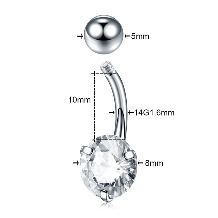 Lovegasm Female Sex Toys Zircon Crystal Clitoral Hood Piercing Jewelry