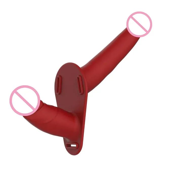 Lovegasm Passionate Red Double Ended Harness Set Dp Sided Headed Female Sex Toys