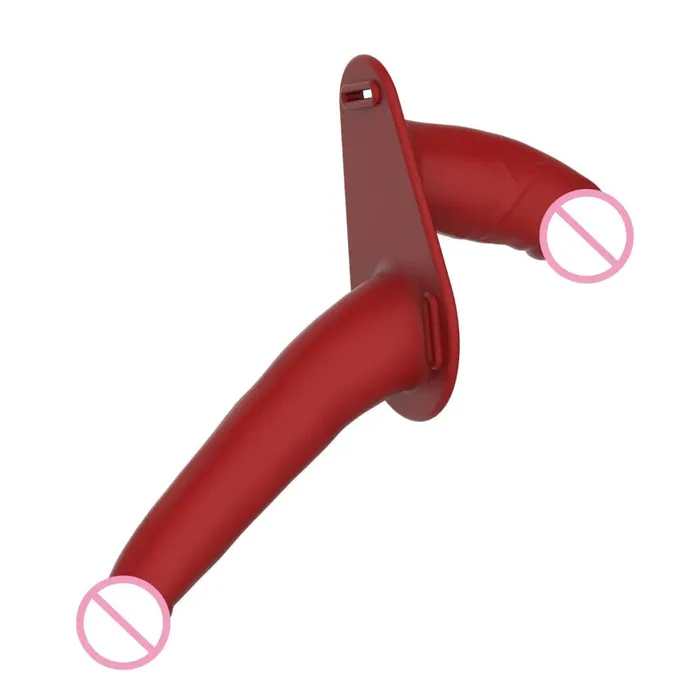 Lovegasm Passionate Red Double Ended Harness Set Dp Sided Headed Female Sex Toys