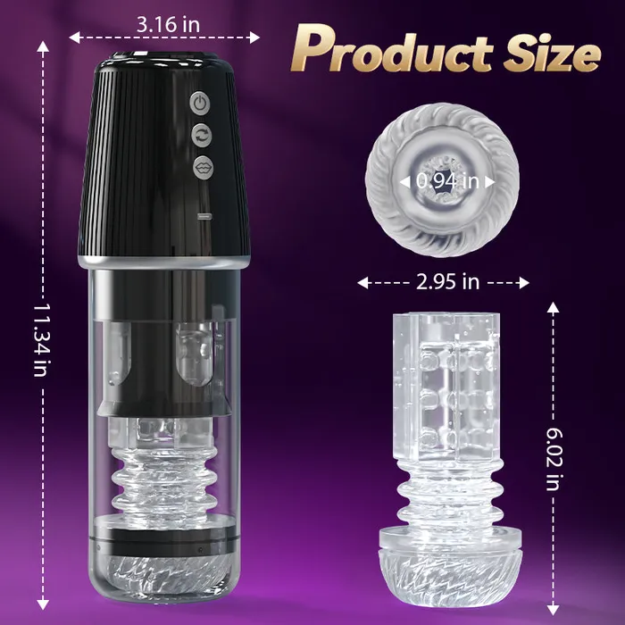 Widowmaker Rotating Sucking Enjoy Inflation Twist Massage Fun Masturbation Stroker AcmeJoy Male Sex Toys