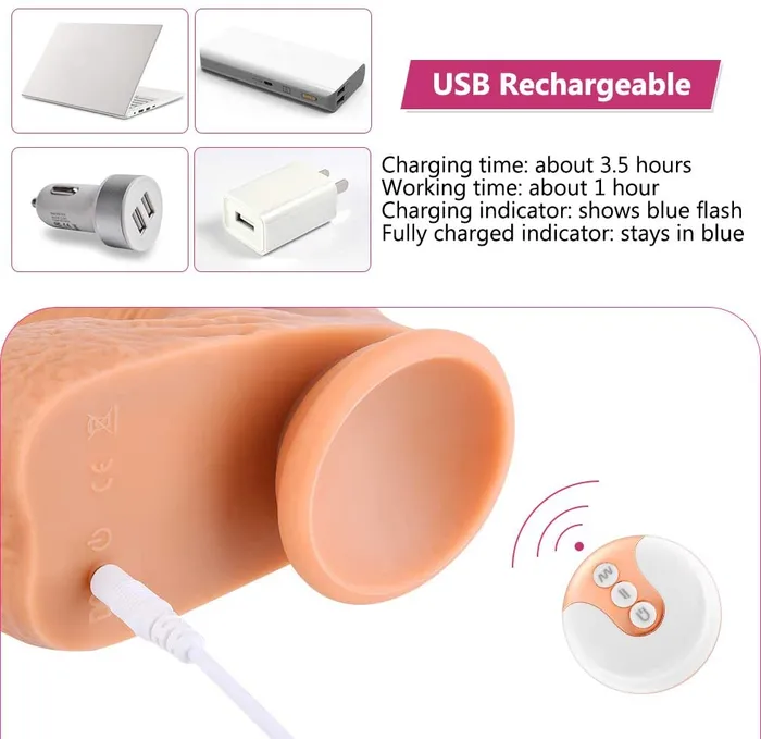 98 Inch Liquid Silicone Realistic Licking Thrusting Rotating Dildo YOSPOSS Female Sex Toys