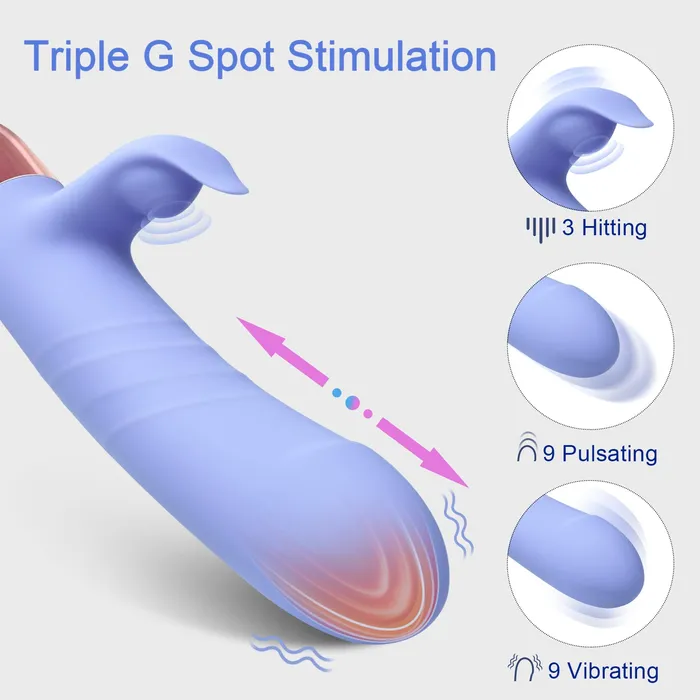 9 Speeds Pulsating Intelligent Heating Rabbit Vibrator Eupher Female Sex Toys