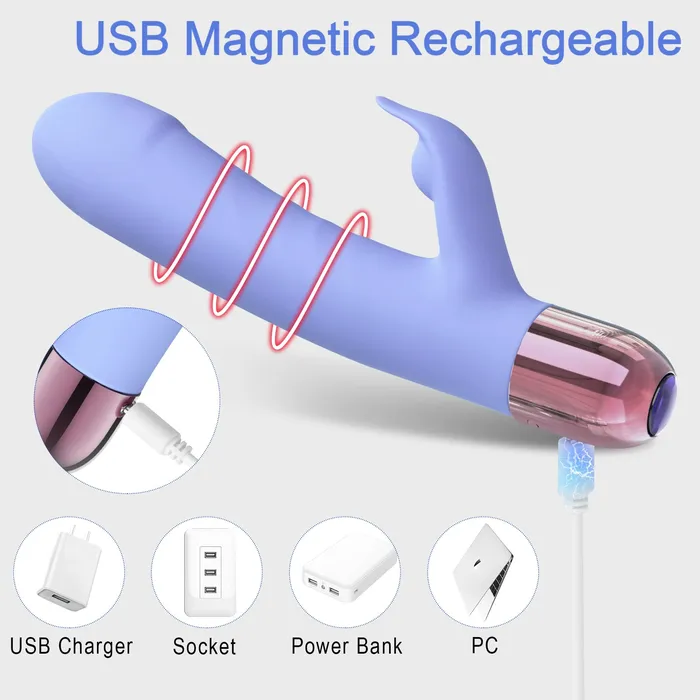 9 Speeds Pulsating Intelligent Heating Rabbit Vibrator Eupher Female Sex Toys
