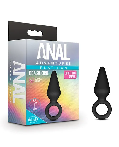 Anal Blush Anal Adventures Platinum Silicone Loop Plug Small Black Blush Novelties Anal Blush Anal Adventures Platinum Silicone Loop Plug Small Black Blush Novelties