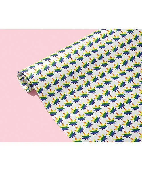 Anal Kush Kards LLC Rainbow Pot Leaf Wrapping Paper