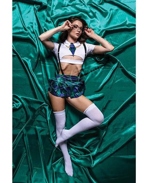 Bodyzone Apparel Anal Role Play Sultry School Babe 6 Pc Set Green
