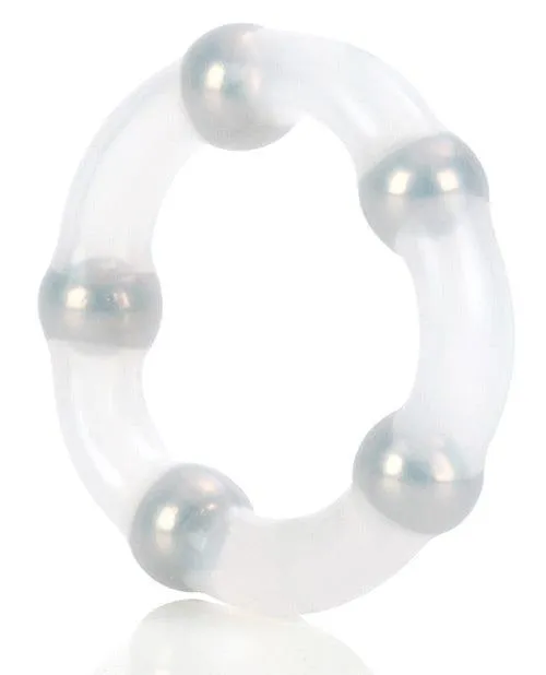 California Exotic Novelties Male Sex Toys Metallic Bead Ring Clear